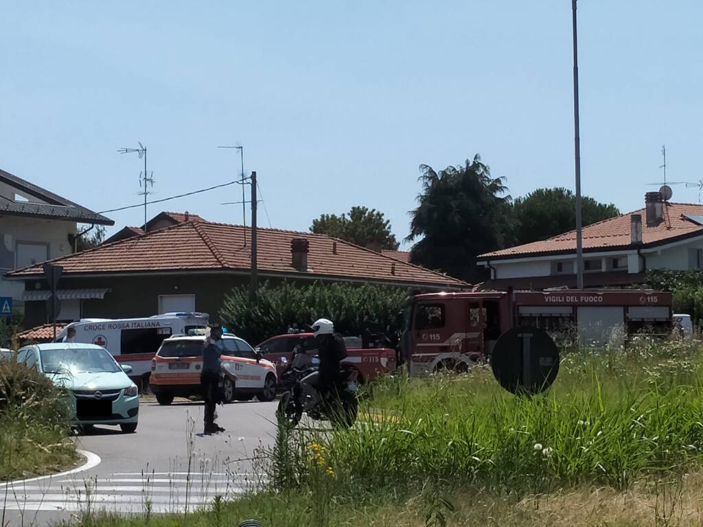 Incendio a Parabiago- coinvolta un'ambulanza