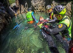 La grande esercitazione in forra del Soccorso Alpino