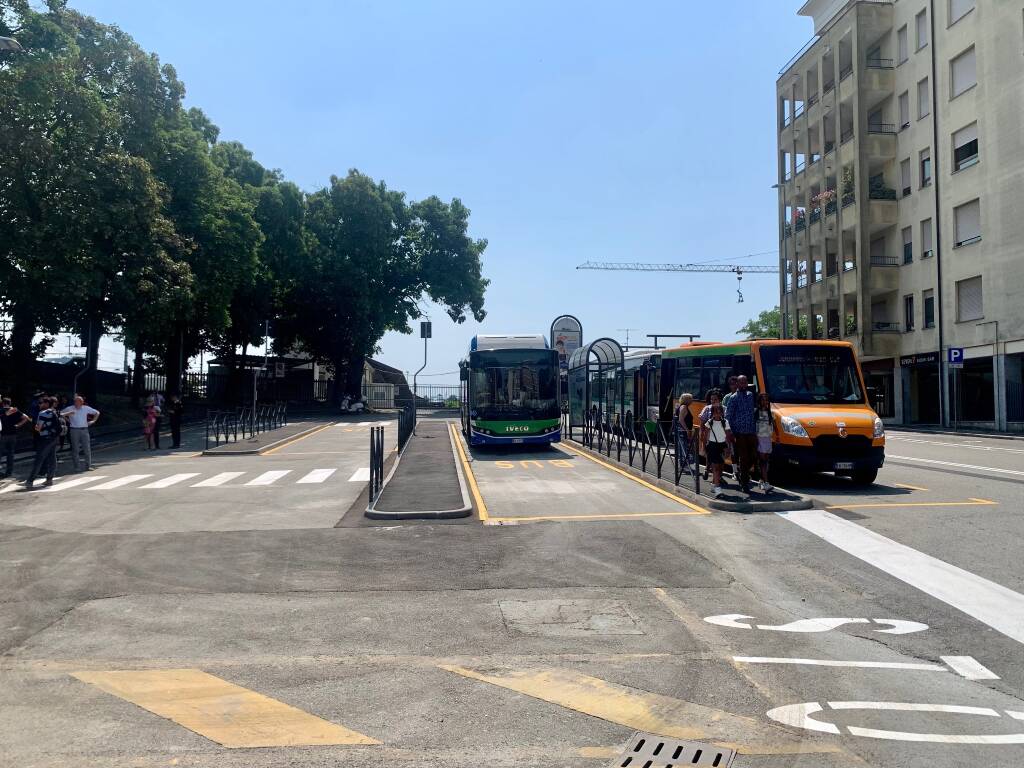 Le nuove fermate di autobus e pullman alla stazione di Gallarate