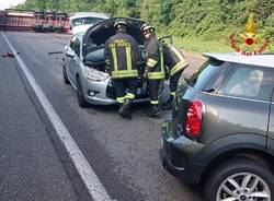 Lo schianto a Cantello col Tir ribaltato