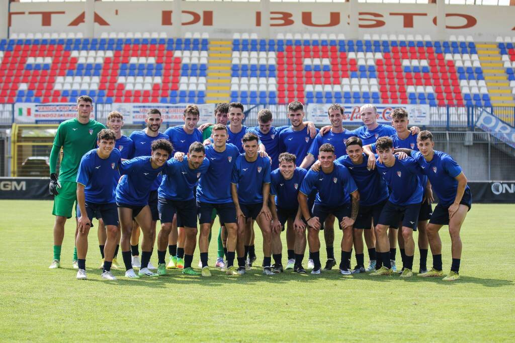Primo allenamento allo Speroni di Busto Arsizio per la Pro Patria di Colombo e Le Noci