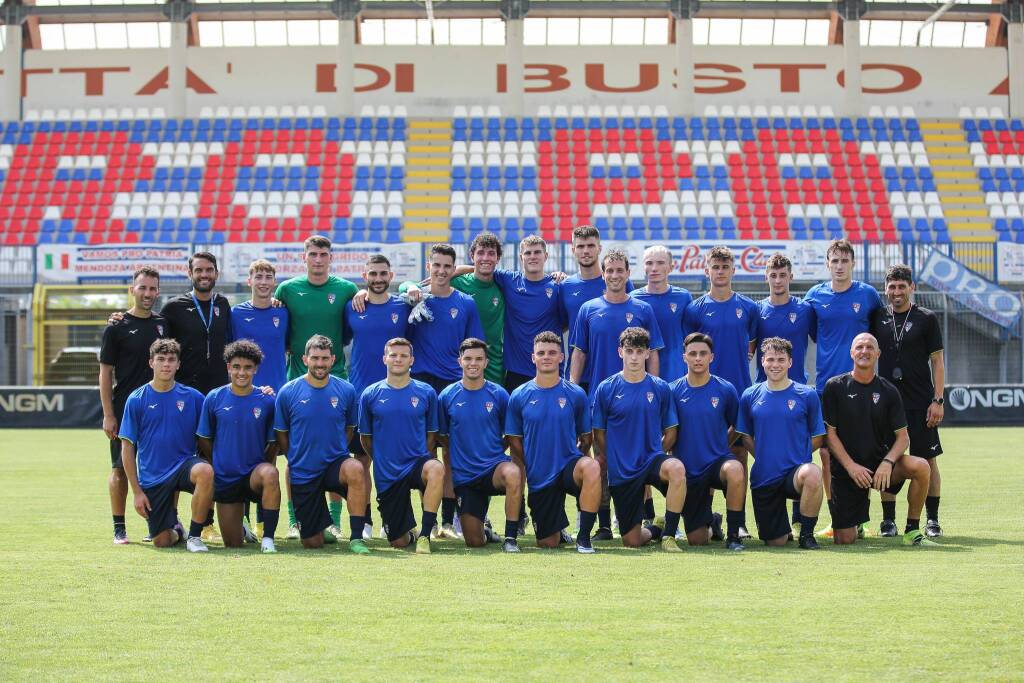 Primo allenamento allo Speroni di Busto Arsizio per la Pro Patria di Colombo e Le Noci