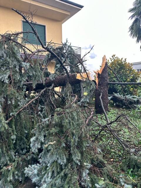 Tetto scoperchiato in via Albisetti 