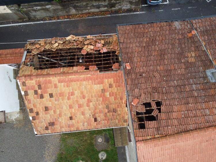 Tradate - Danni per il maltempo al rione Allodola
