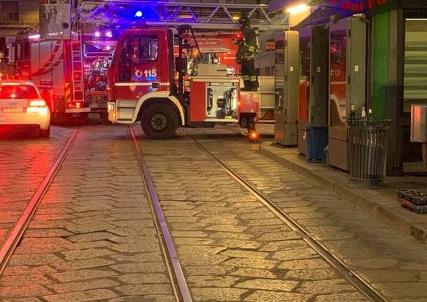 Vigili del Fuoco Milano: incendio in largo Augusto 