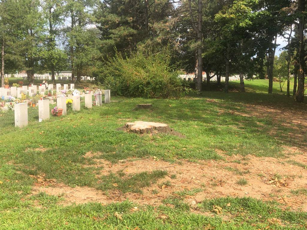 Cimitero Parco a Legnano dopo il maltempo