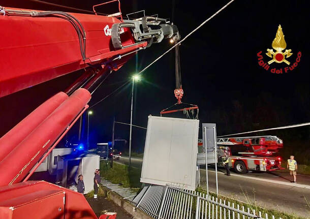 Container sulla Saronnese a Uboldo