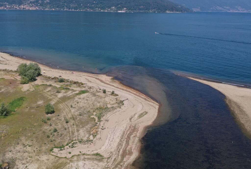 La siccità di nuovo sul Lago Maggiore a Germignaga