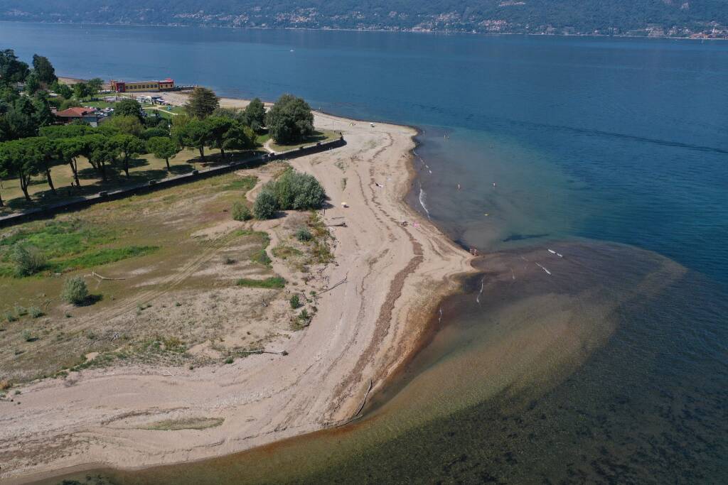 La siccità di nuovo sul Lago Maggiore a Germignaga