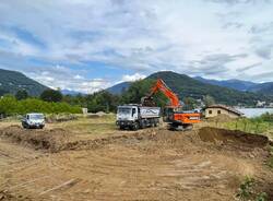 Lavena Ponte Tresa - Lavori per il nuovo parcheggio a Lavena