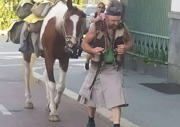 Uomo a cavallo a Legnano