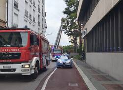 Vigili del fuoco in via Verdi a Legnano