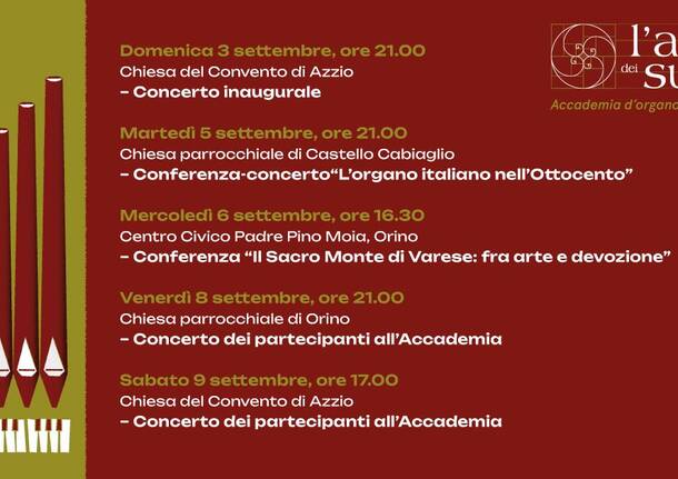 Concerto inaugurale de L\'Arte dei Suoni - Accademia d\'Organo della Valcuvia