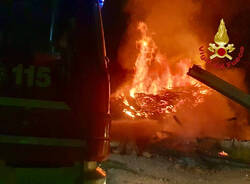 Fiamme in via Corridoni a Varese