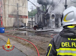 Incendio centrale elettrica Solbiate con Cagno