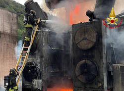 Incendio centrale elettrica Solbiate con Cagno