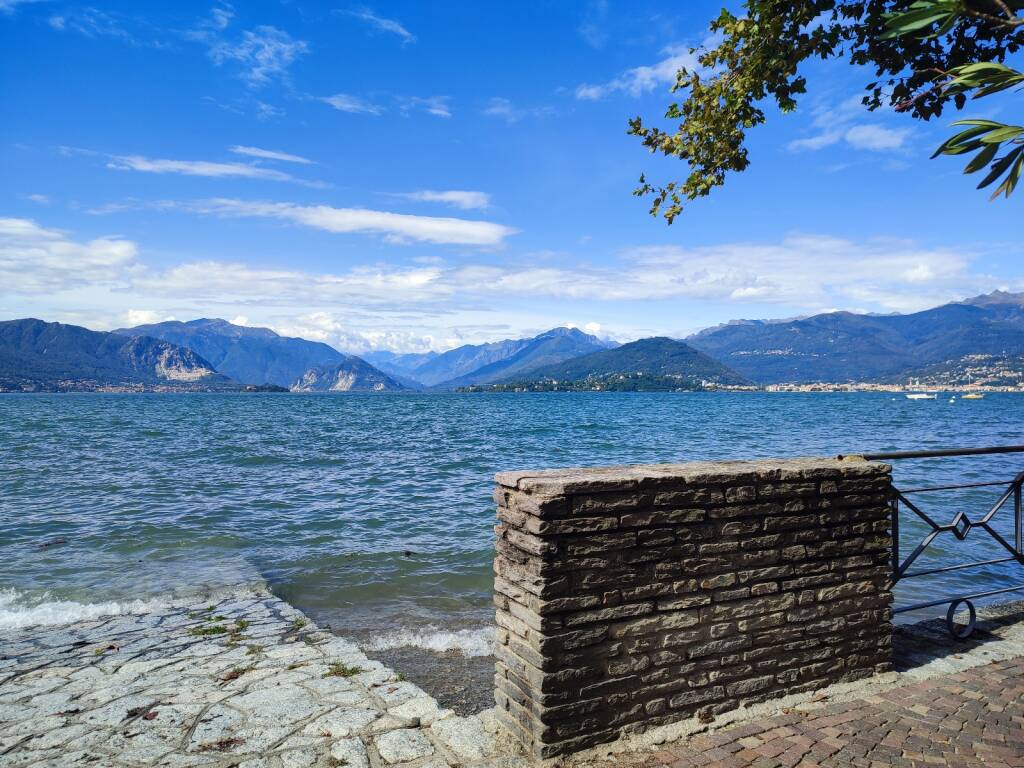 Il Lago Maggiore a Cerro di Laveno dopo le recenti piogge