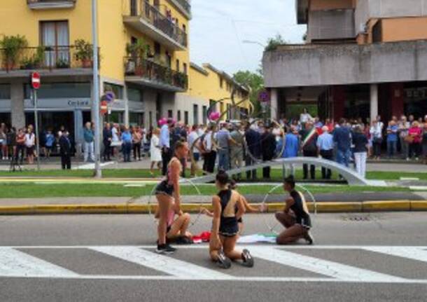 Inaugurazione del monumento dedicato a Libero Ferrario a Parabiago