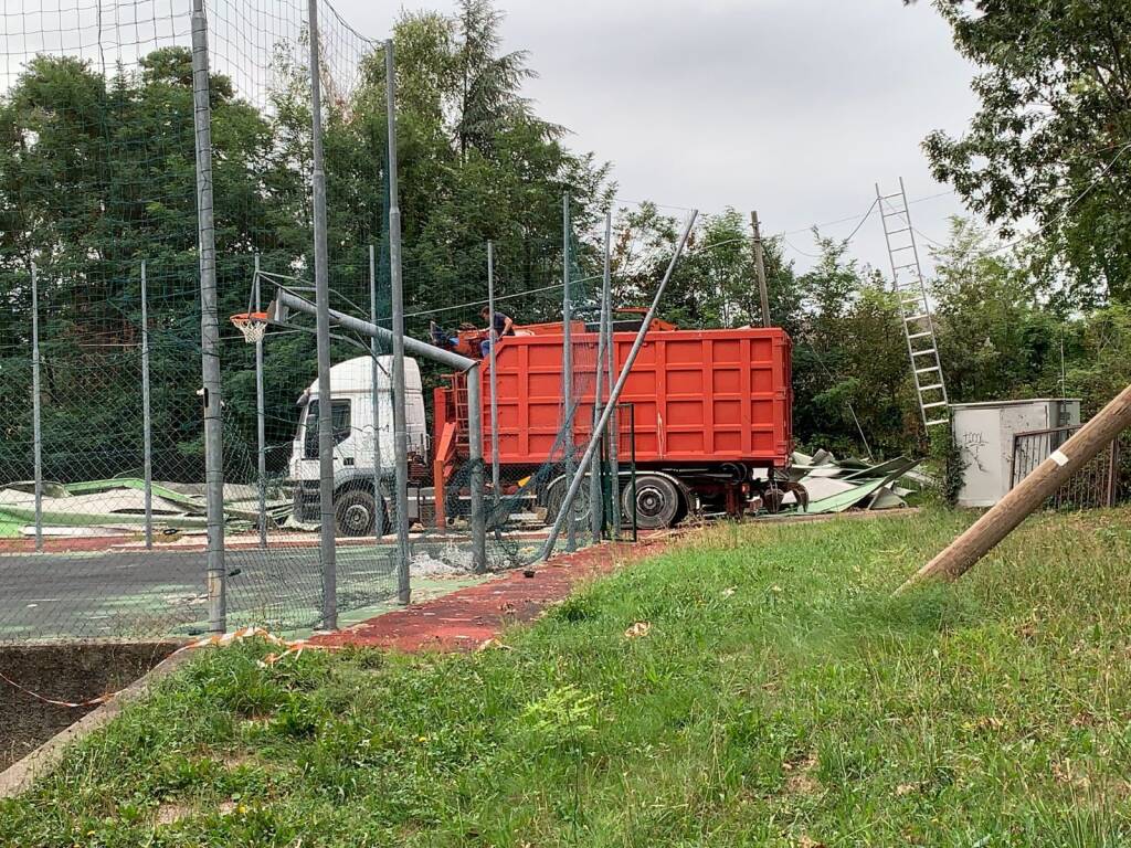 Tradate - Lavori agli istituti di via Gramsci