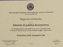 benemerenza alla protezione civile di canegrate e san giorgio su legnano