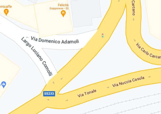 Cantiere in largo Comolli a Varese