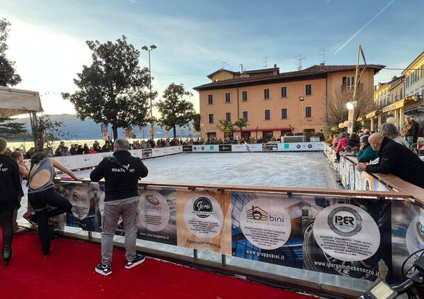 La pista di pattinaggio a Laveno Mombello 