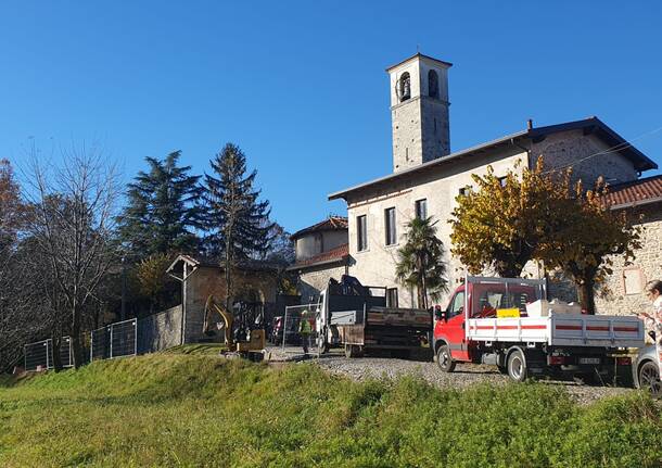 Lavori sagrato brunello 