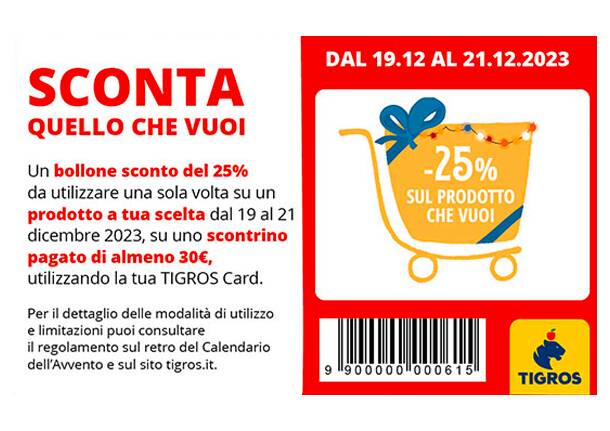Calendario dell'avvento TIGROS, terza settimana