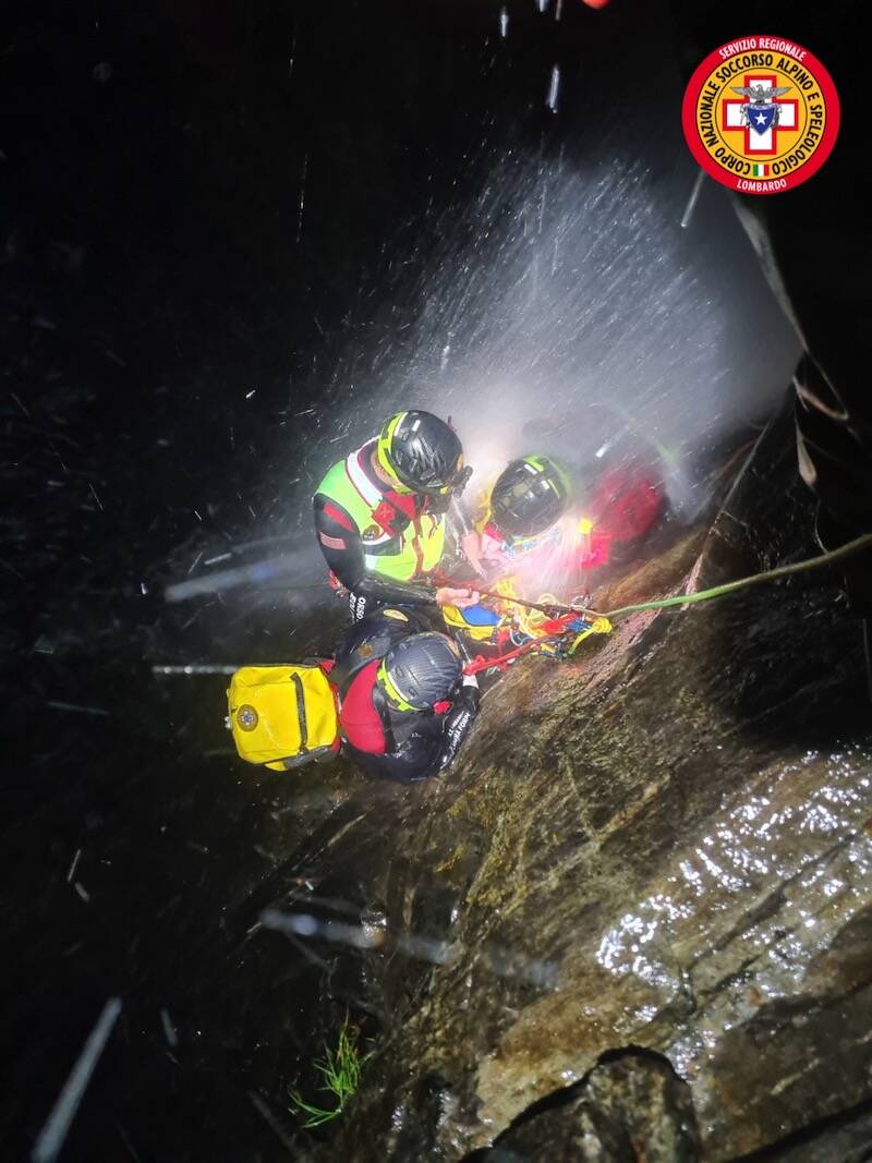 La squadra del Cnsas specializzata nel soccorso in forra