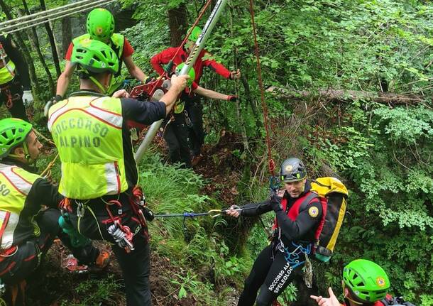 La squadra del Cnsas specializzata nel soccorso in forra
