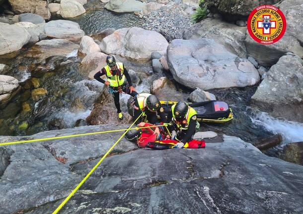 La squadra del Cnsas specializzata nel soccorso in forra