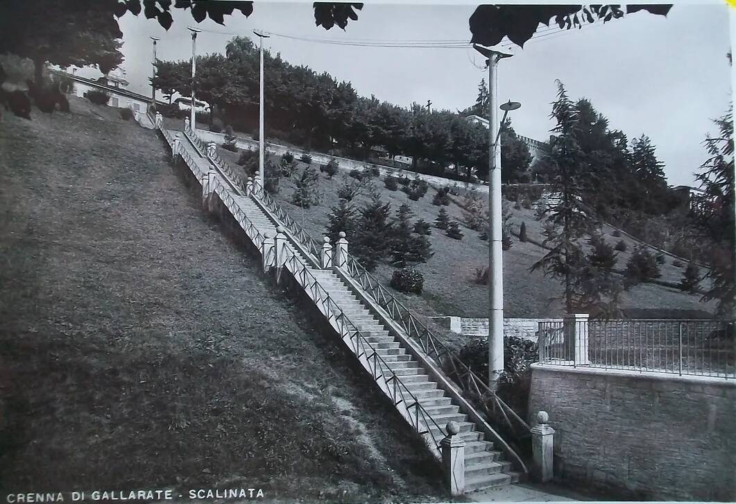 il viale dei Tigli e la scalinata di Crenna a Gallarate