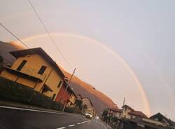 L'arcobaleno dell'11 dicembre 2023 sul Verbano 