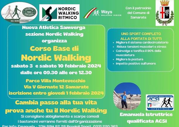 NUOVA ATLETICA SAMVERGA- CORSO BASE DI NORDIC WALKING