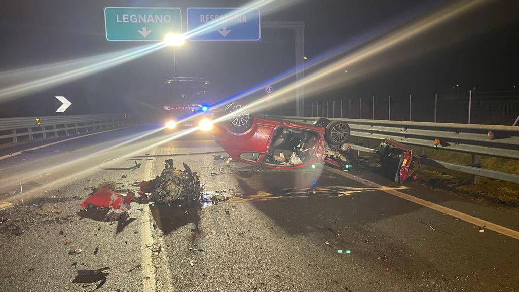 Incidente nella notte lungo la A8 allo svincolo di Legnano