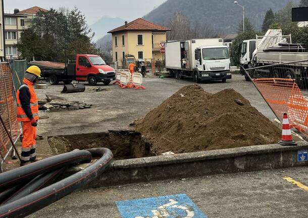 Lavena Ponte Tresa - Lavori alla rete elettrica