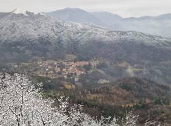 Nuova neve al sacro Monte, le suggestive immagini