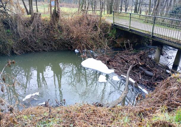 schiuma fiume olona 18 gennaio 2023