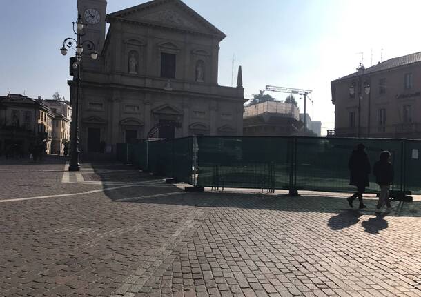 Avviati i lavori in piazza Libertà a Saronno