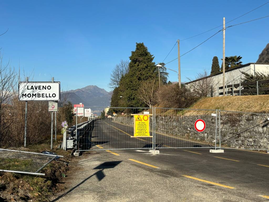 Cantiere Alptransit:  chiude la strada tra Cittiglio e Laveno
