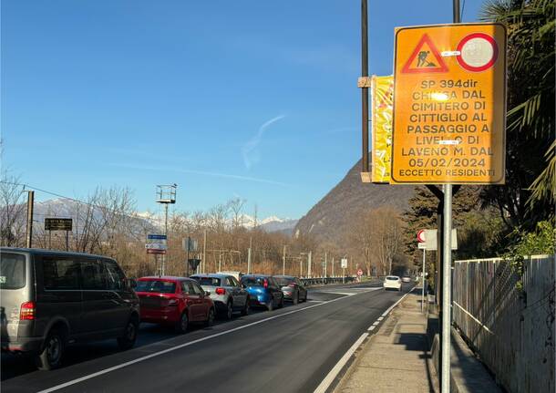 Cantiere Alptransit:  chiude la strada tra Cittiglio e Laveno