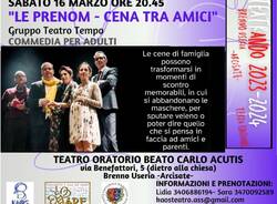 A Brenno Useria una il 16 Marzo serata a teatro \"Prenom\"