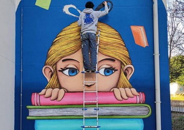 murale seacreative biblioteca comunale gazzada schianno