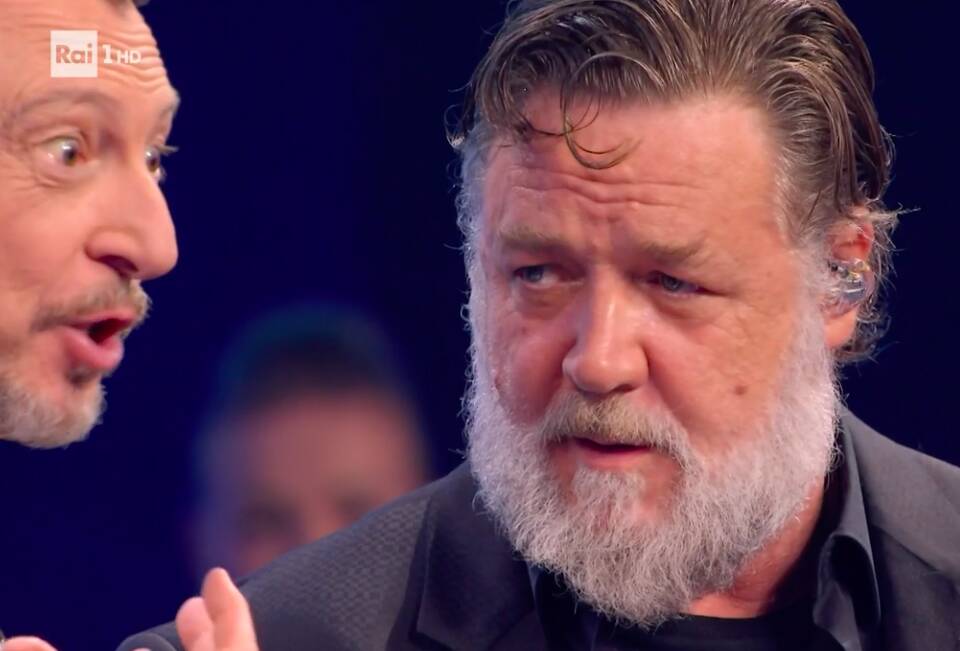 Russel Crowe al festival di sanremo 2024