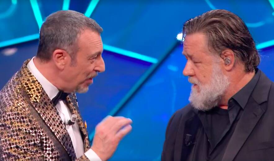 Russel Crowe al festival di sanremo 2024