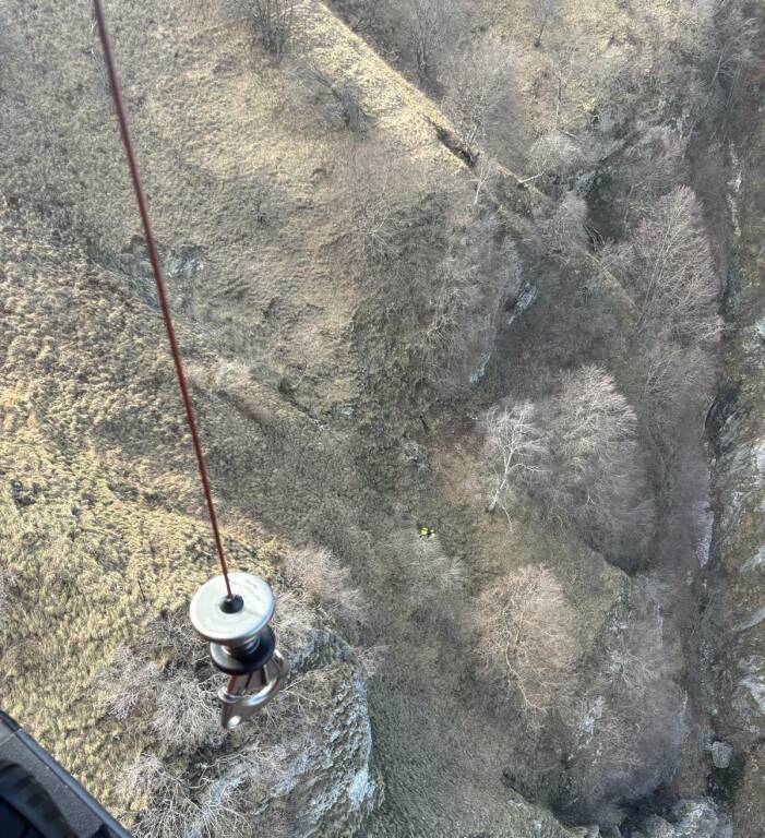 Il salvataggio dell\'anziano sul Monte San Primo