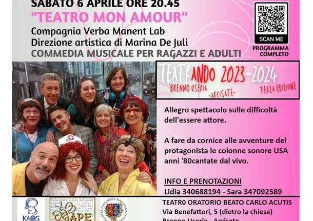 A Brenno Useria appuntamento a teatro, sabato 6 Aprile