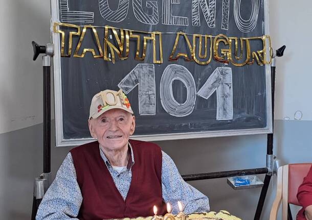 Festa grande alla RSA Accorsi di Legnano per i 101 anni di Eugenio Caserio