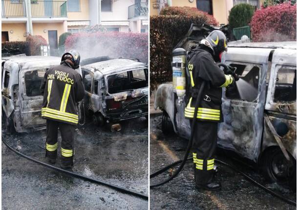 incendio auto golasecca marzo 2024