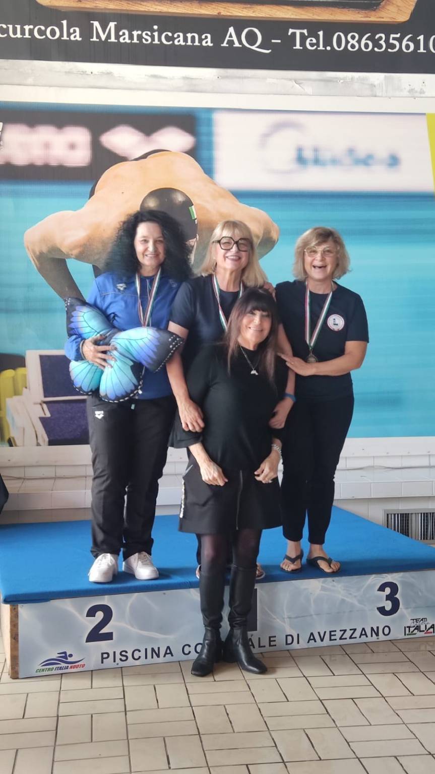 Le sincro master della Rari Nantes Legnano sono vicecampionesse d’Italia